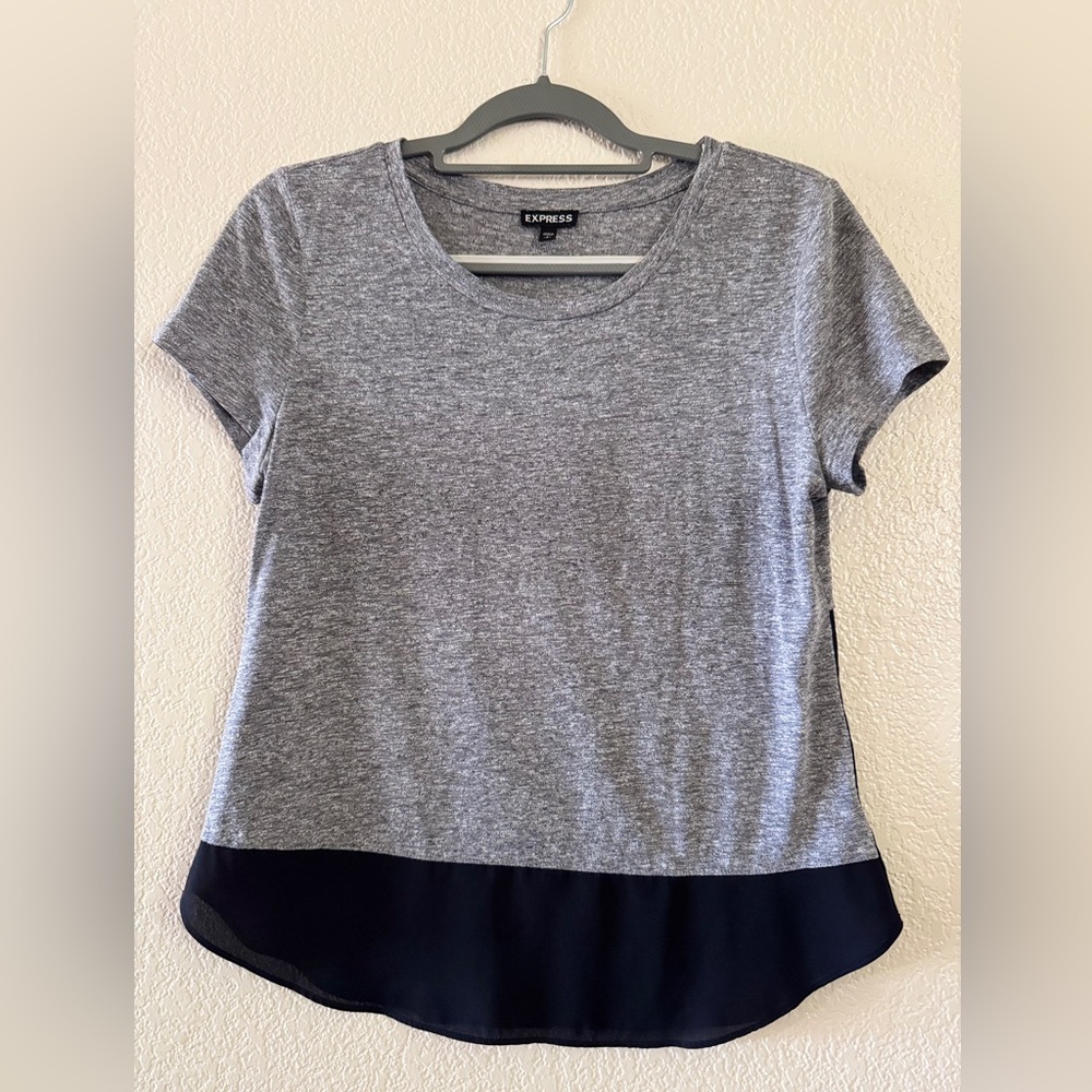 EXPRESS Gray and Black Women's Top